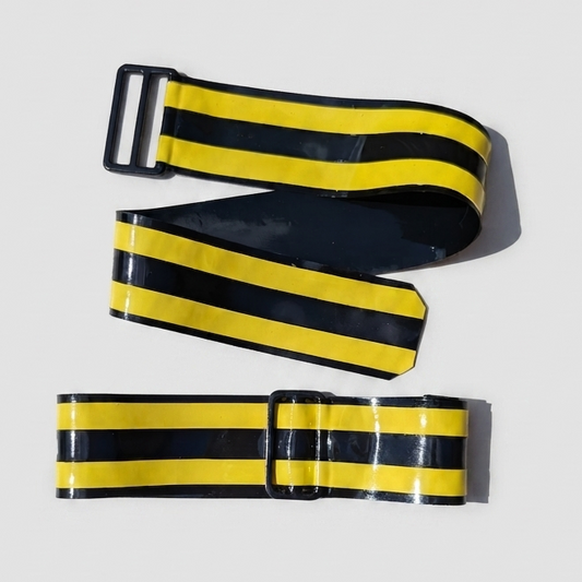 Adjustable Dual Striped Bicep/Thigh Band (Two Pack) - Yellow