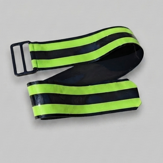 Adjustable Dual Striped Bicep/Thigh Band (Two Pack) - Lime Green