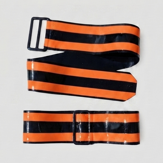 Adjustable Dual Striped Bicep/Thigh Band (Two Pack) - Orange