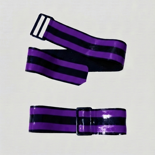 Adjustable Dual Striped Bicep/Thigh Band (Two Pack) - Purple