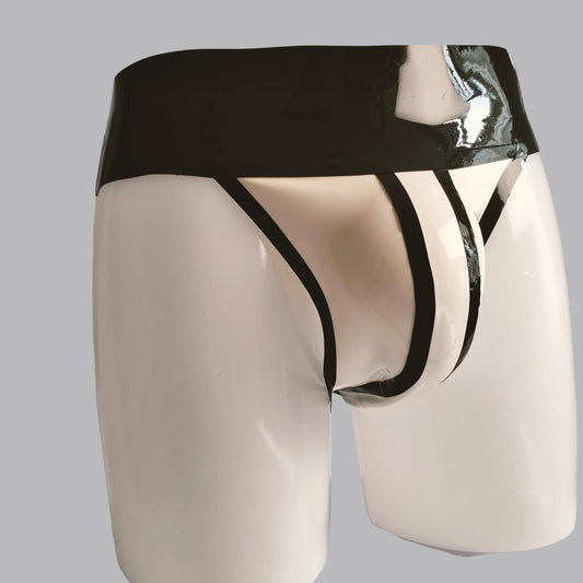 Bold Wide Band Latex Jock - White