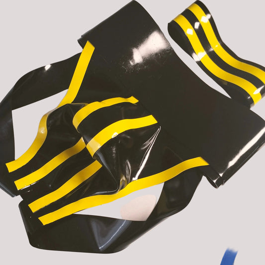 Dual Striped Bicep/Thigh Band (Two Pack) - Black/Yellow