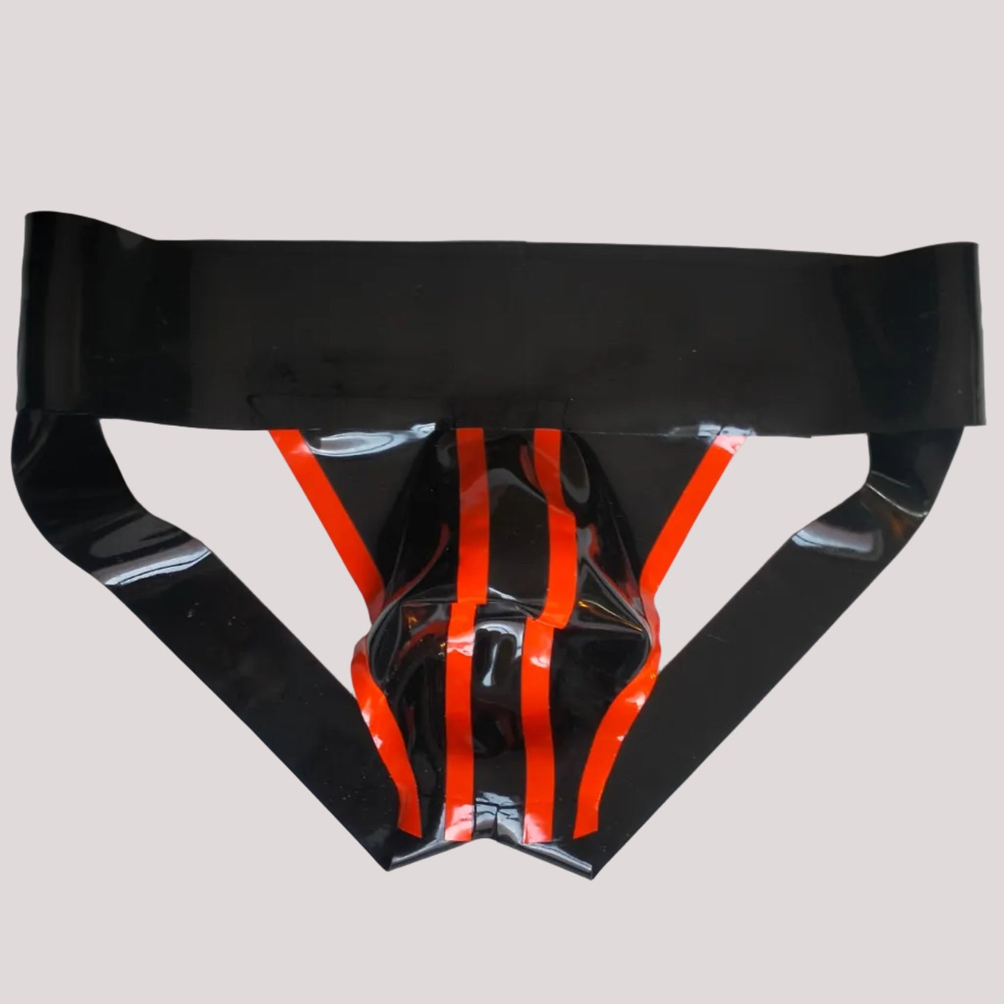 Bold Wide Band Latex Jock - Orange
