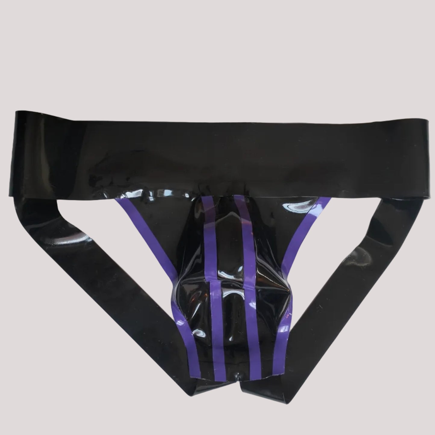 Bold Wide Band Latex Jock - Purple