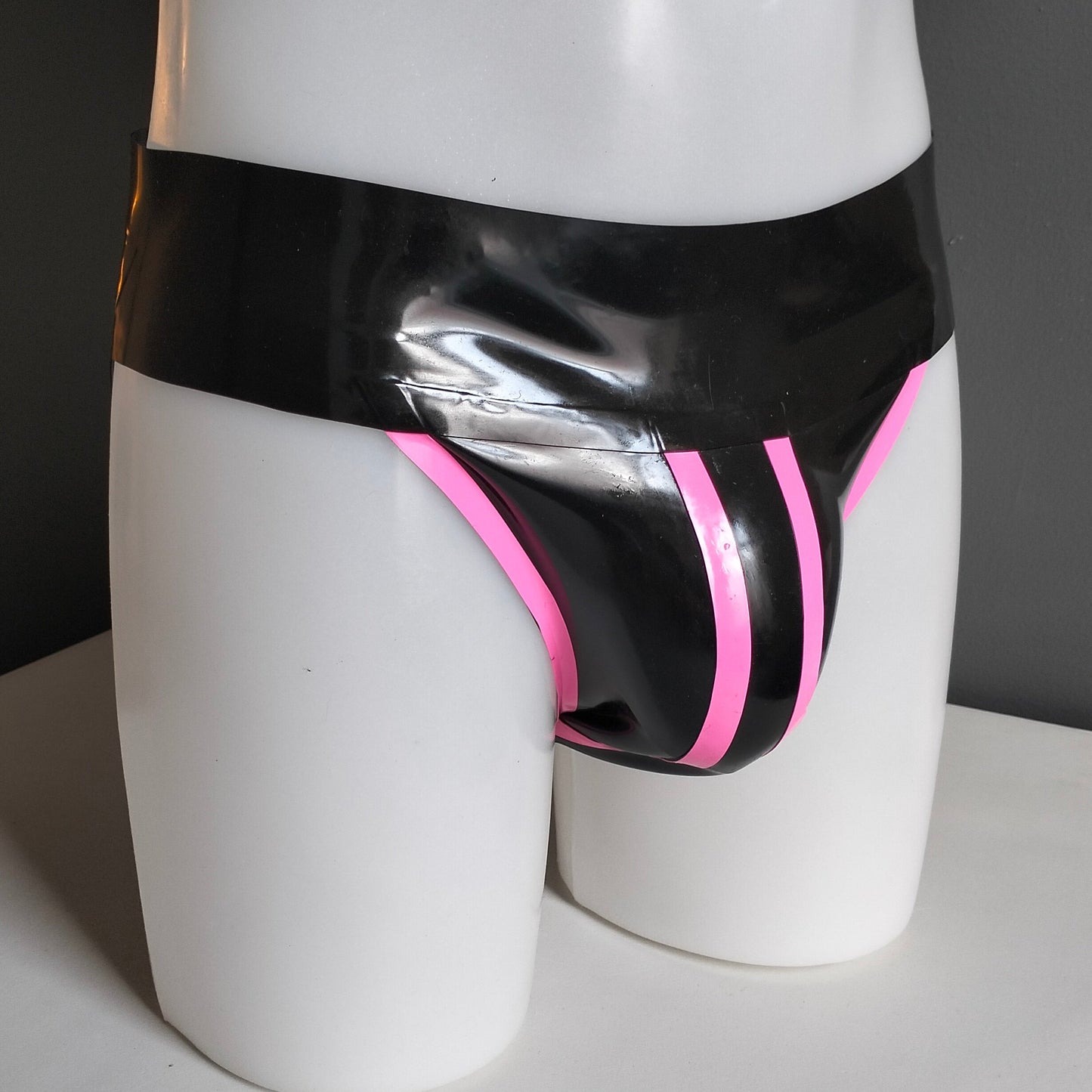 Bold Wide Band Latex Jock - Pink