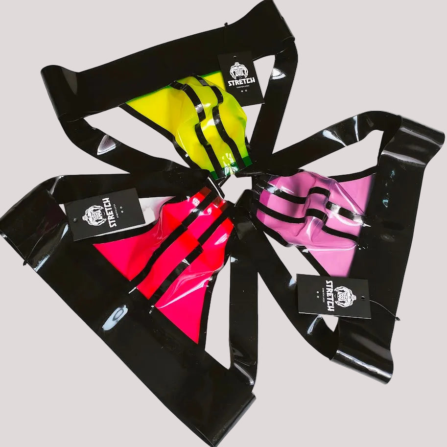 A Wide Band Latex Jock - Transparent Purple