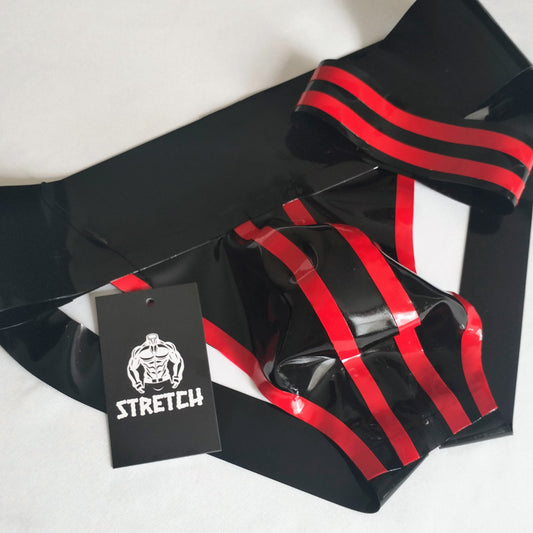 Dual Striped Bicep/Thigh Band (Two Pack) - Black/Red