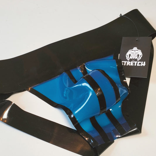 Wide Band Latex Jock - Transparent Blue