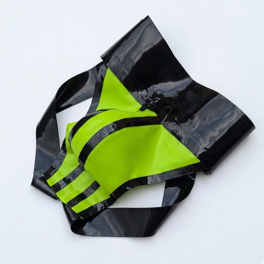 Bold Wide Band Latex Jock - Solid Lime Green