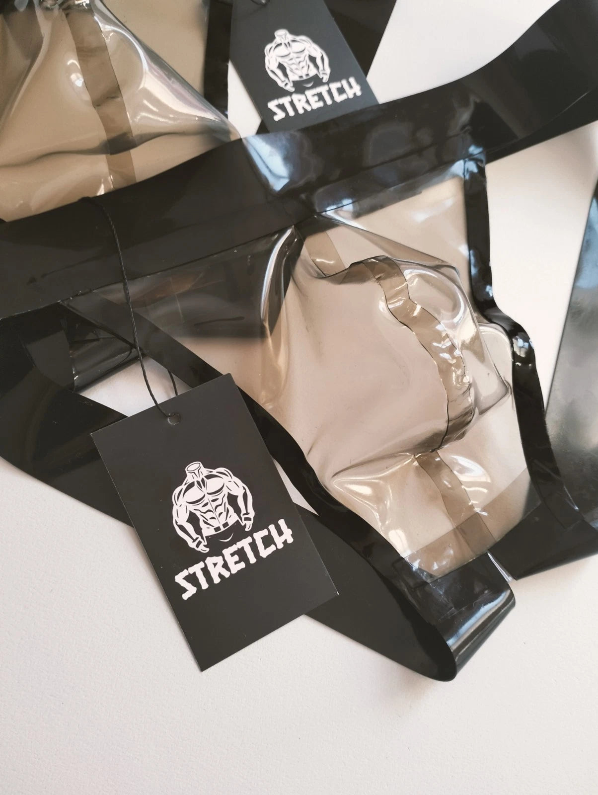 Classic Latex Jock - Clear Grey