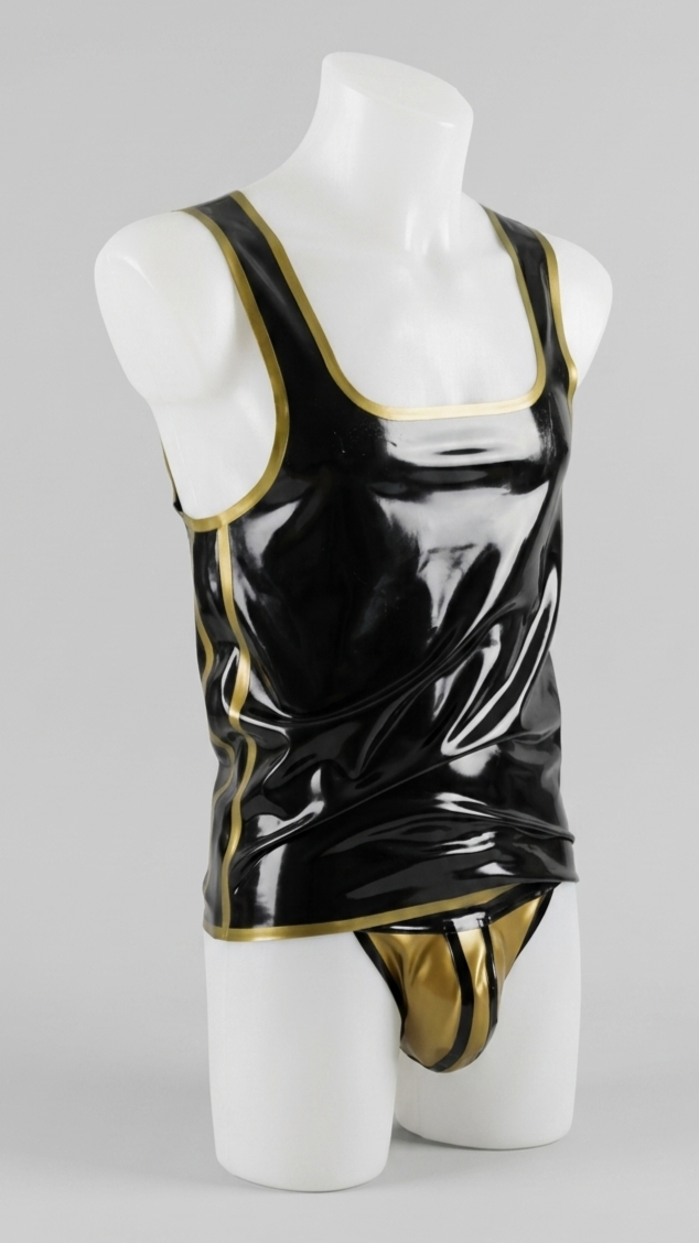 Bold Wide Band Latex Jock - Solid Gold