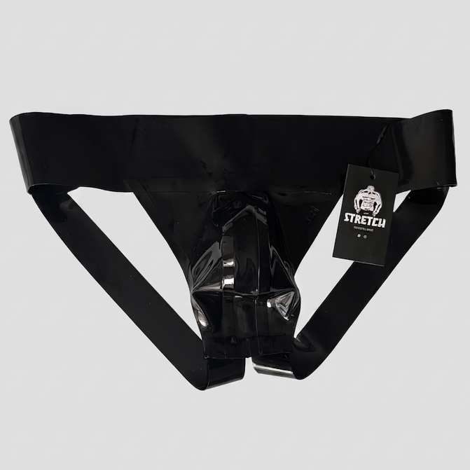 Bold Wide Band Latex Jock - Solid Black