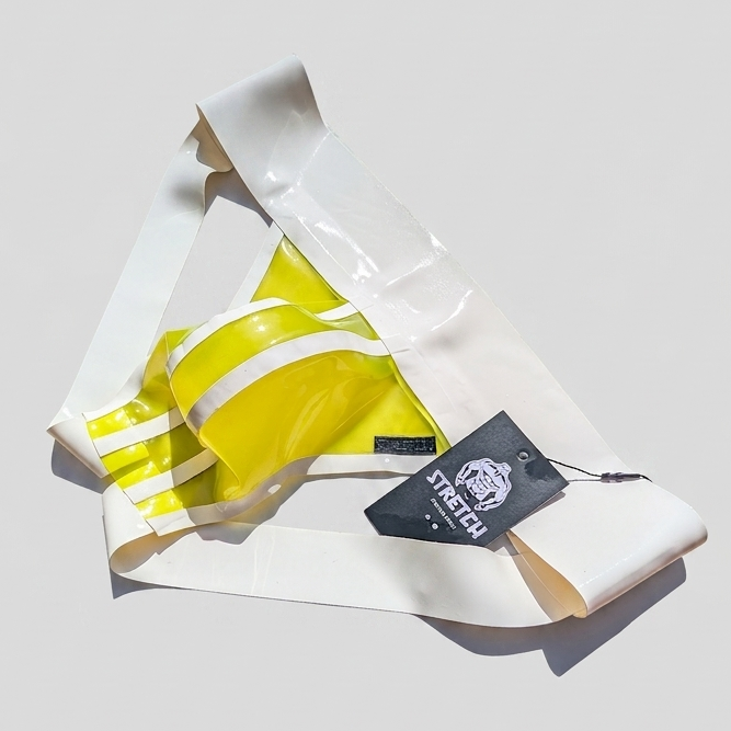 Wide Band White Latex Jock - Transparent Yellow
