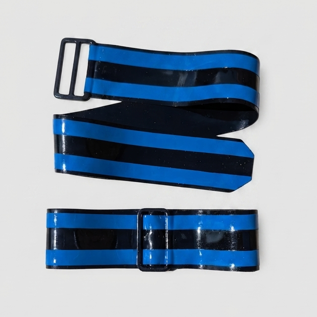 Adjustable Dual Striped Bicep/Thigh Band (Two Pack) - Blue
