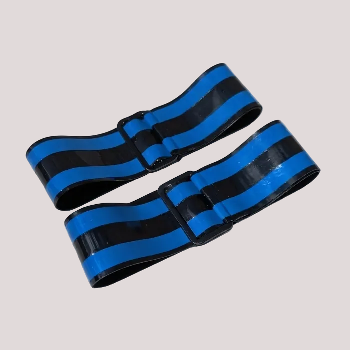 Adjustable Dual Striped Bicep/Thigh Band (Two Pack) - Blue