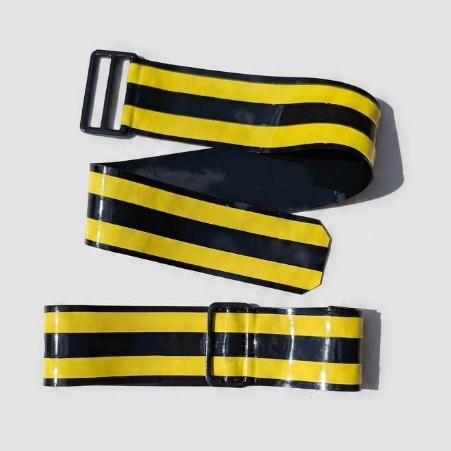 Adjustable Dual Striped Bicep/Thigh Band (Two Pack) - Yellow
