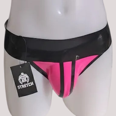 Bold Wide Band Latex Jock - Solid Pink