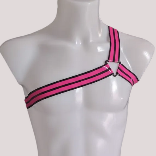 A Dual Band - Y Shape Single Arm Harness - Pink