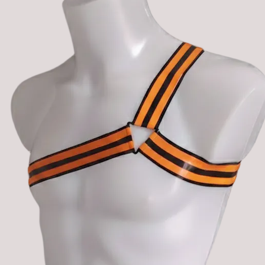 A Dual Band - Y Shape Single Arm Harness - Orange