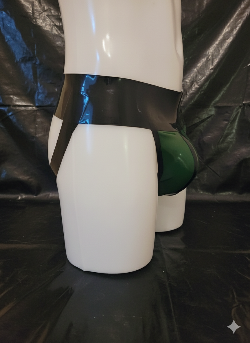 Bold Wide Band Latex Jock - Army Green