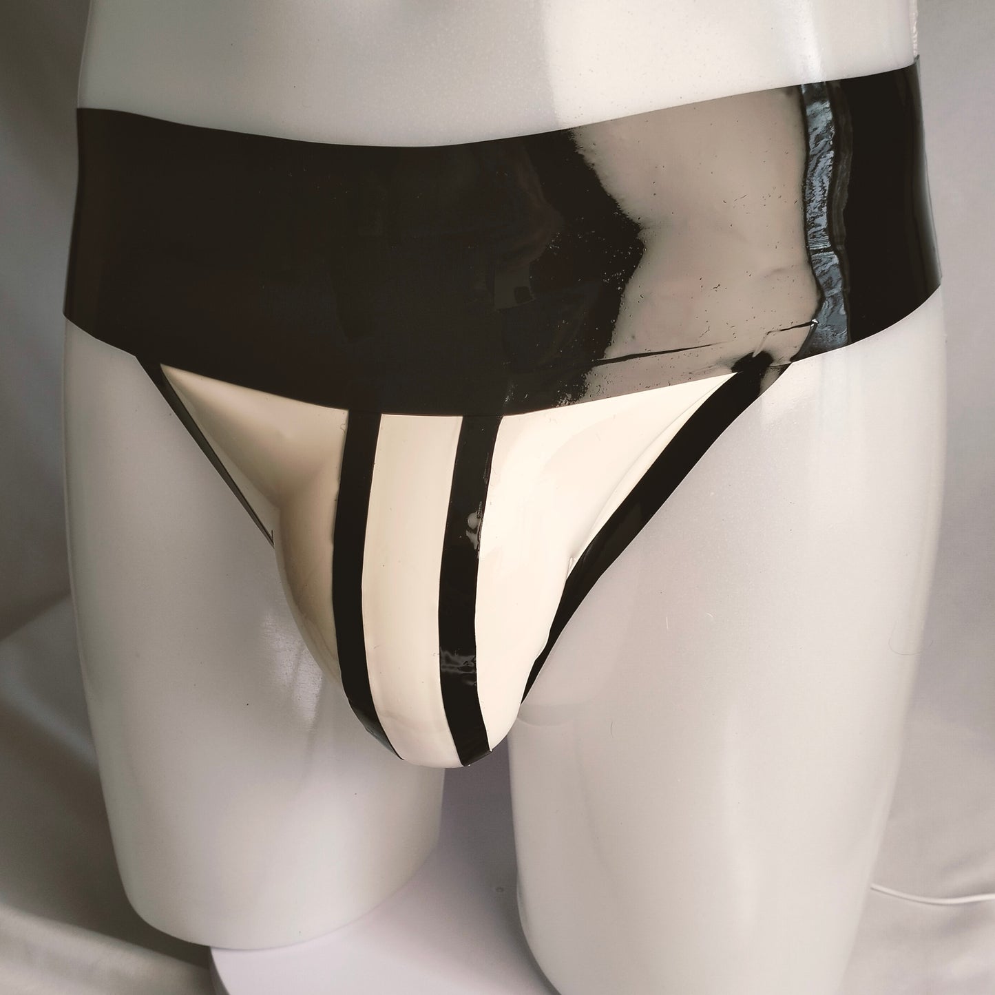 Bold Wide Band Latex Jock - White