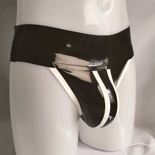 Bold Wide Band Latex Jock - Black