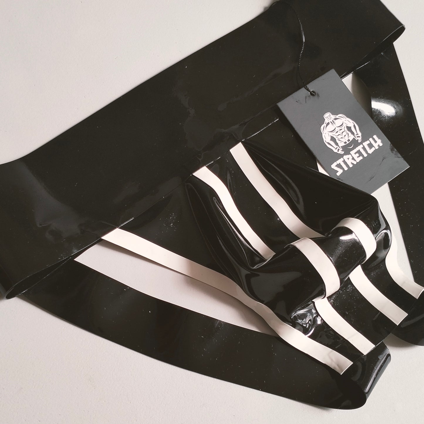 Bold Wide Band Latex Jock - Black