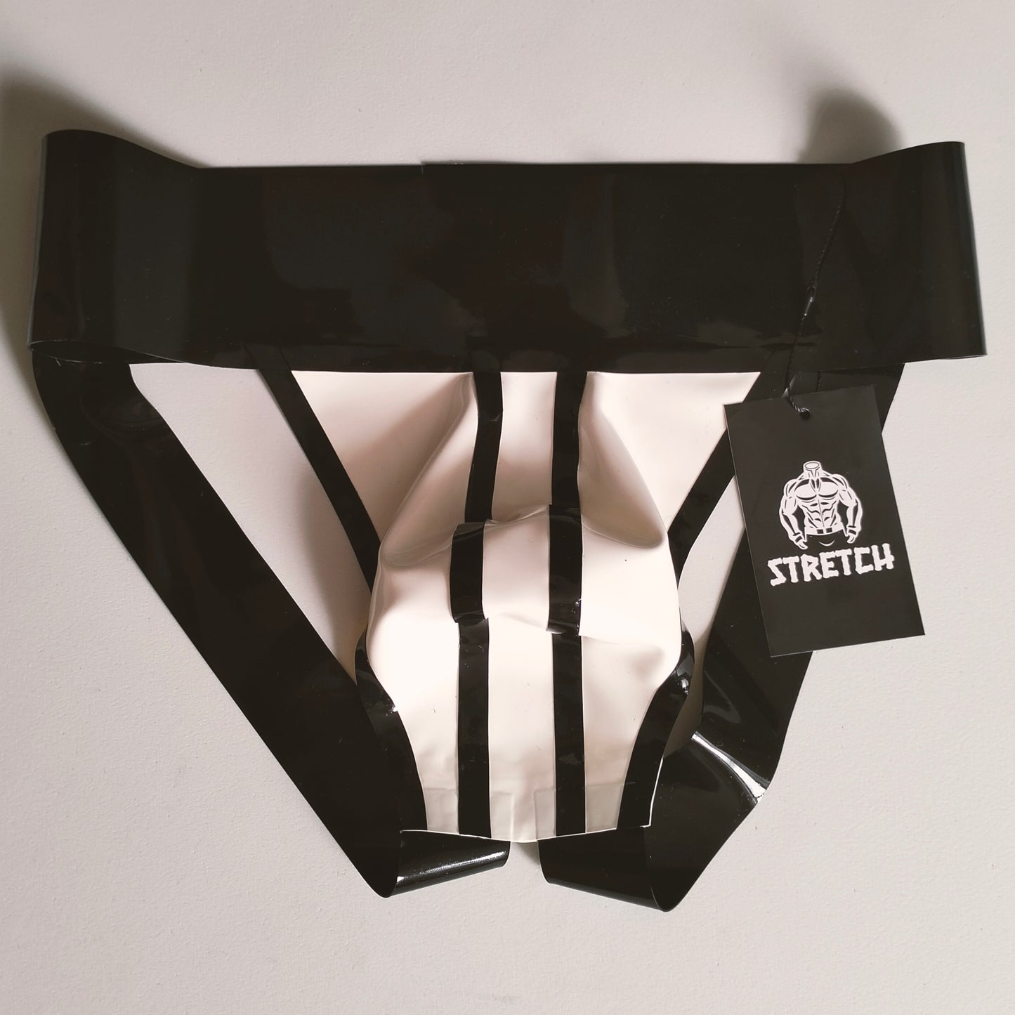 Bold Wide Band Latex Jock - White