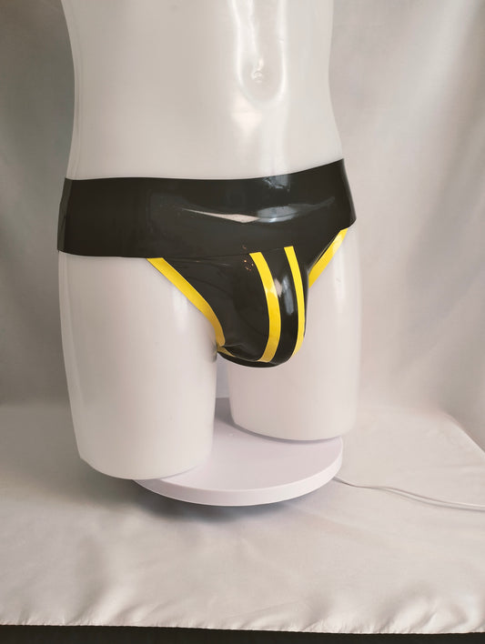 Bold Wide Band Latex Jock - Yellow