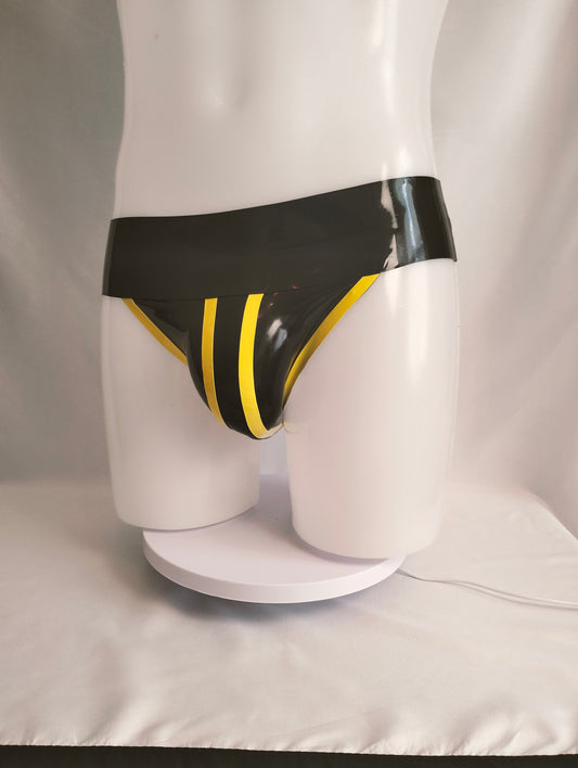 Bold Wide Band Latex Jock - Yellow
