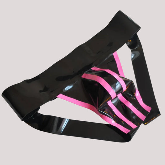 Bold Wide Band Latex Jock - Pink