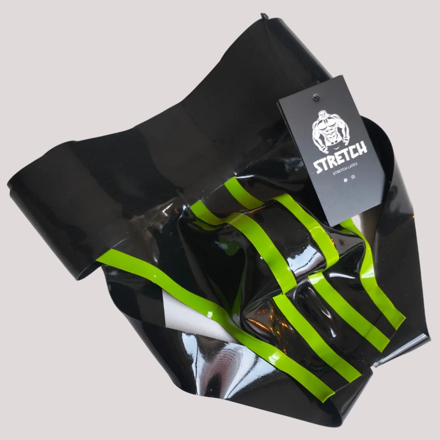 Bold Wide Band Latex Jock - Lime Green