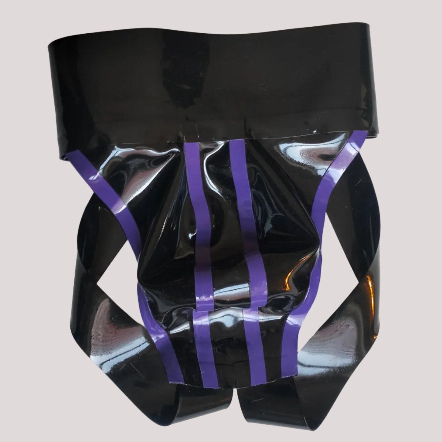 Bold Wide Band Latex Jock - Purple