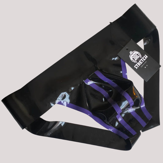 Bold Wide Band Latex Jock - Purple