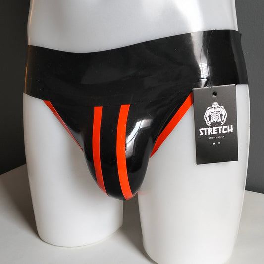 Bold Wide Band Latex Jock - Orange