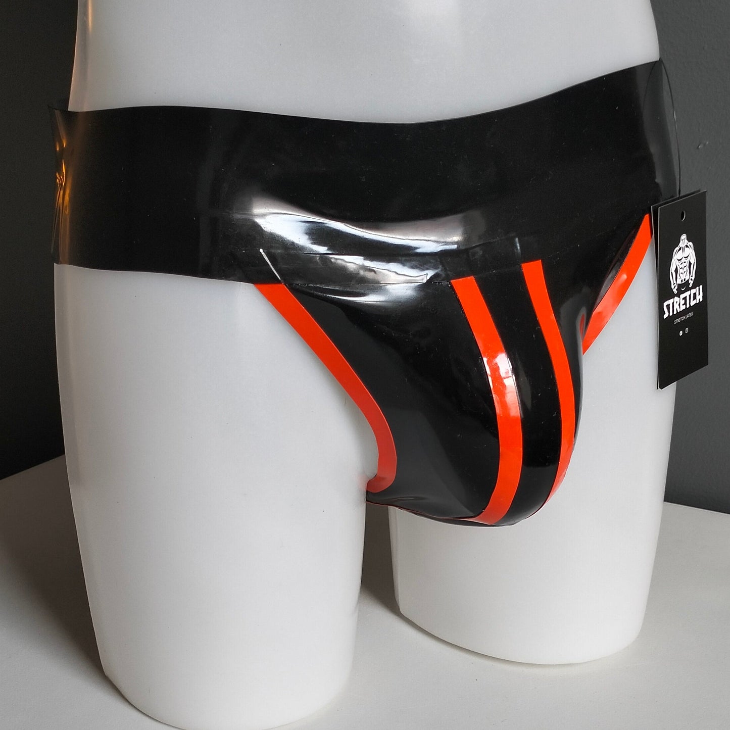 Bold Wide Band Latex Jock - Orange