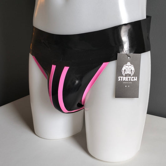 Bold Wide Band Latex Jock - Pink