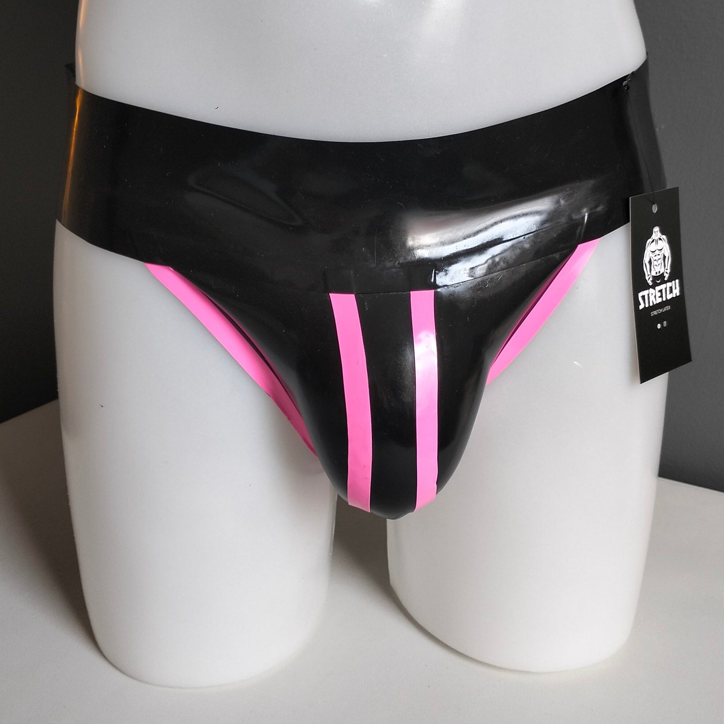 Bold Wide Band Latex Jock - Pink