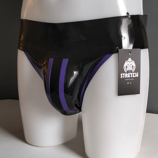 Bold Wide Band Latex Jock - Purple