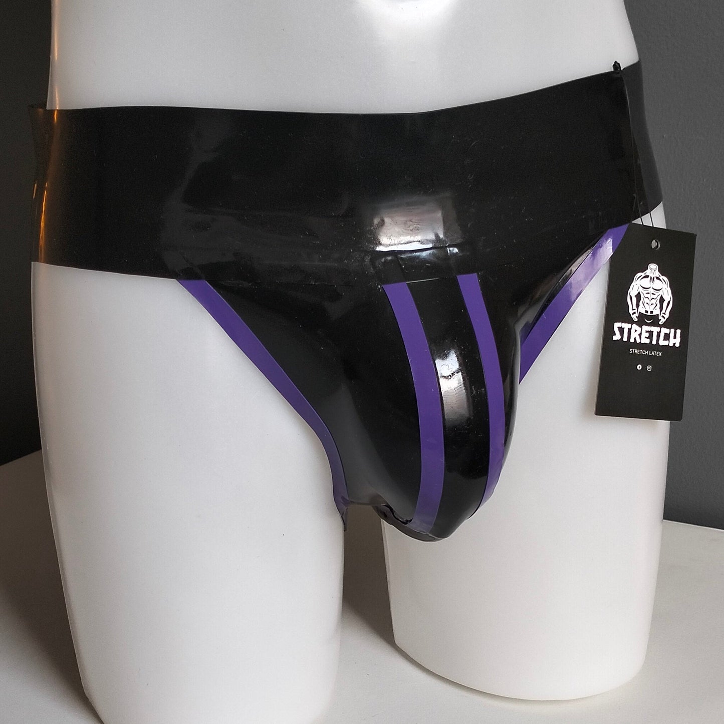 Bold Wide Band Latex Jock - Purple