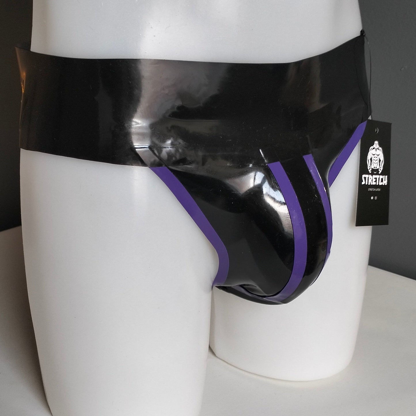 Bold Wide Band Latex Jock - Purple