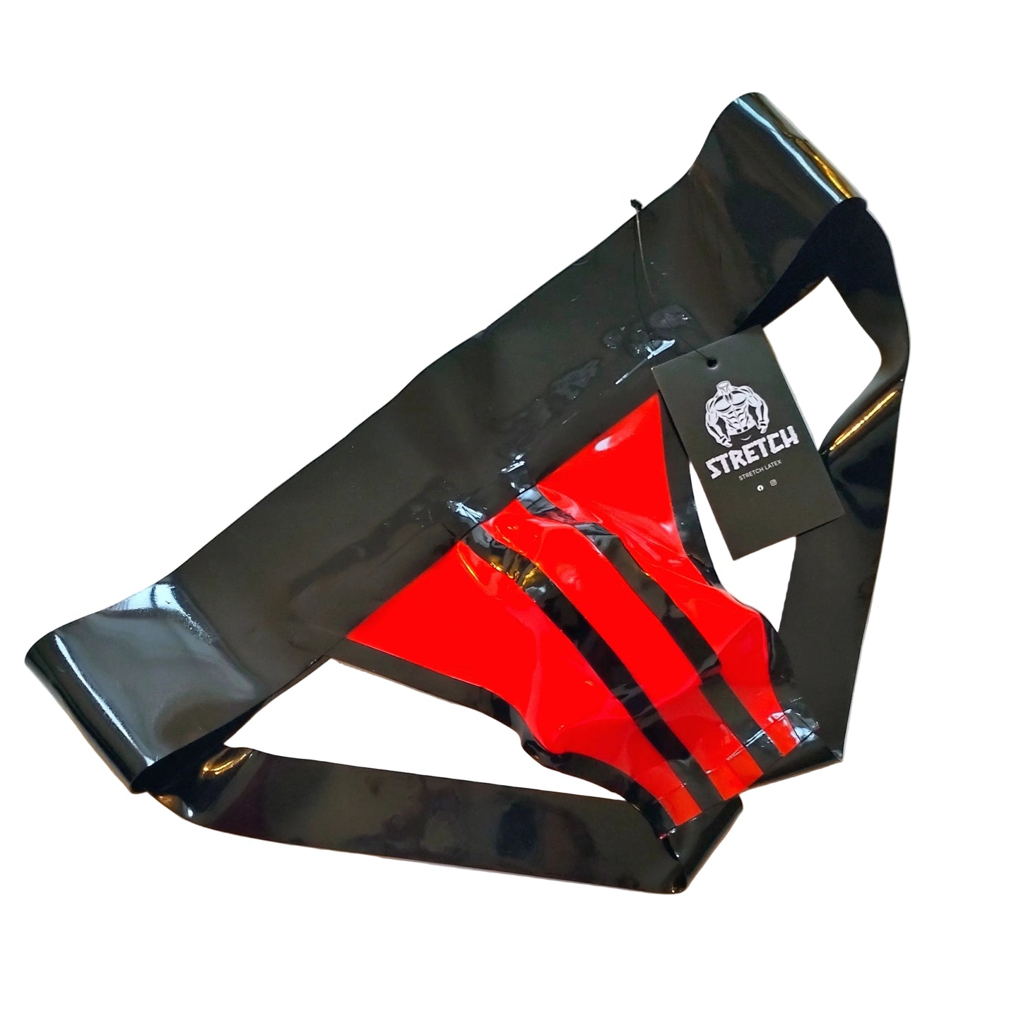 Bold Wide Band Latex Jock - Solid Red