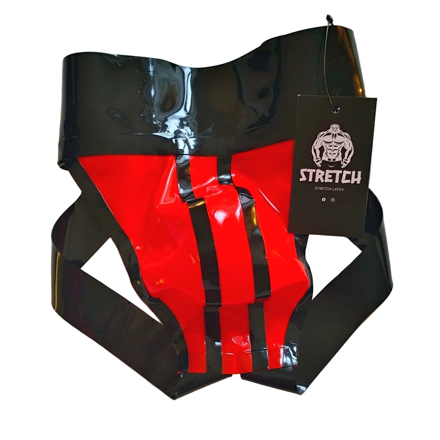 Bold Wide Band Latex Jock - Solid Red