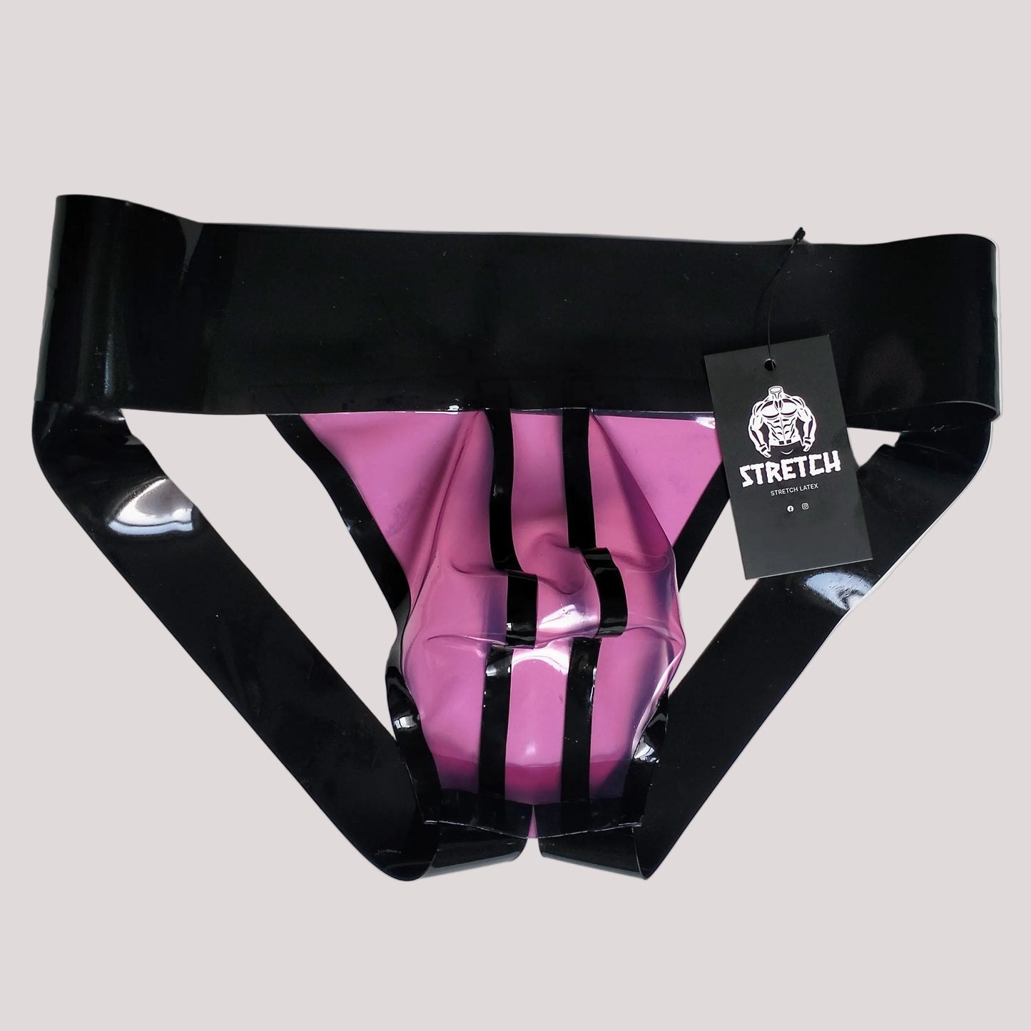 A Wide Band Latex Jock - Transparent Purple