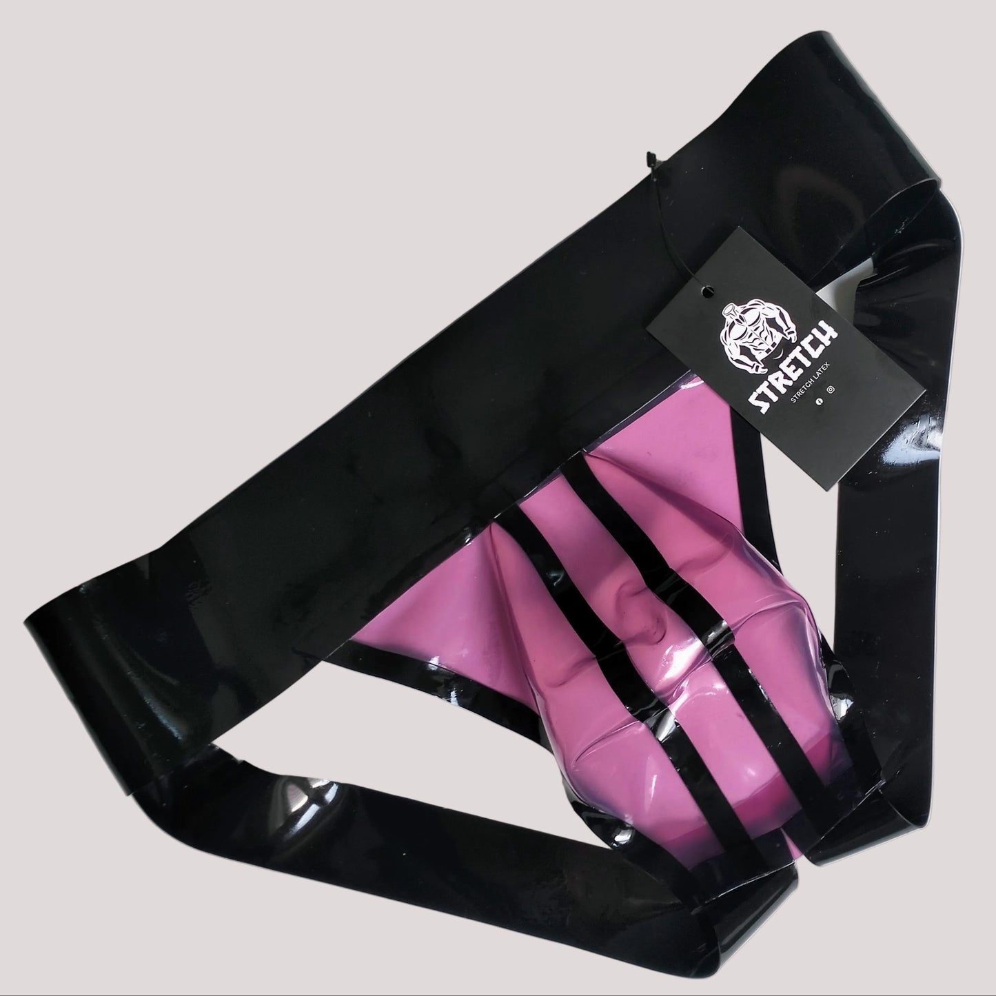 A Wide Band Latex Jock - Transparent Purple