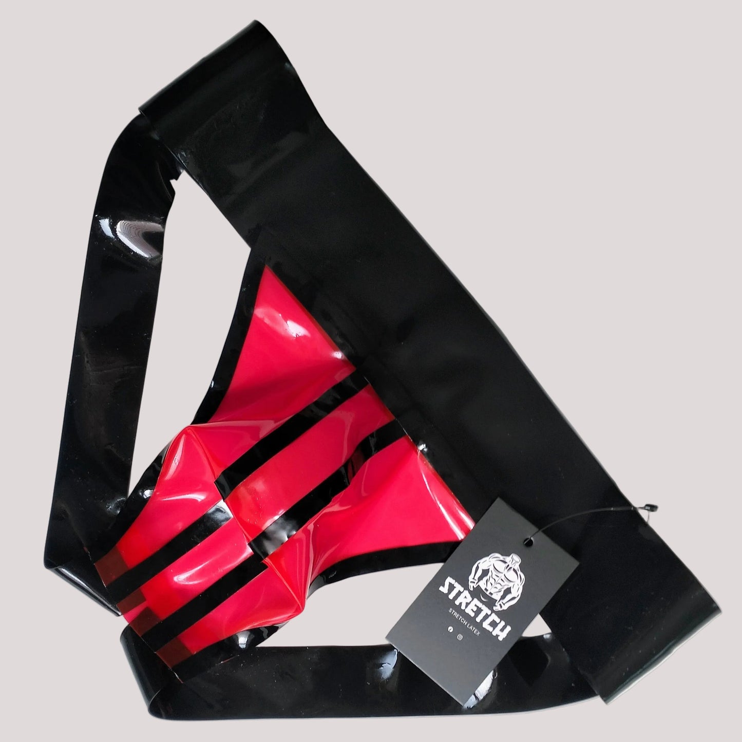Wide Band Latex Jock - Transparent Red