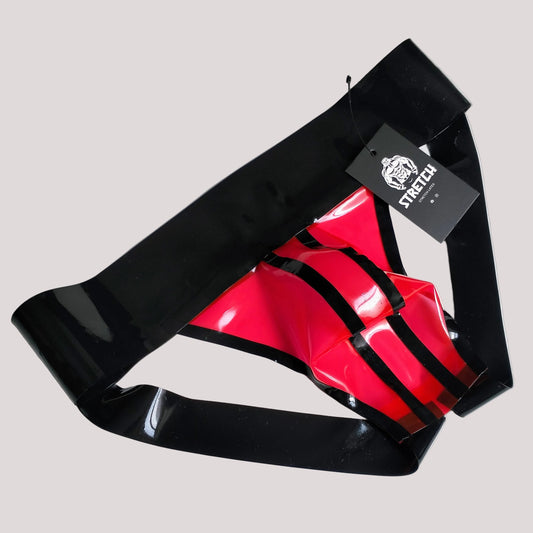 A Wide Band Latex Jock - Transparent Red