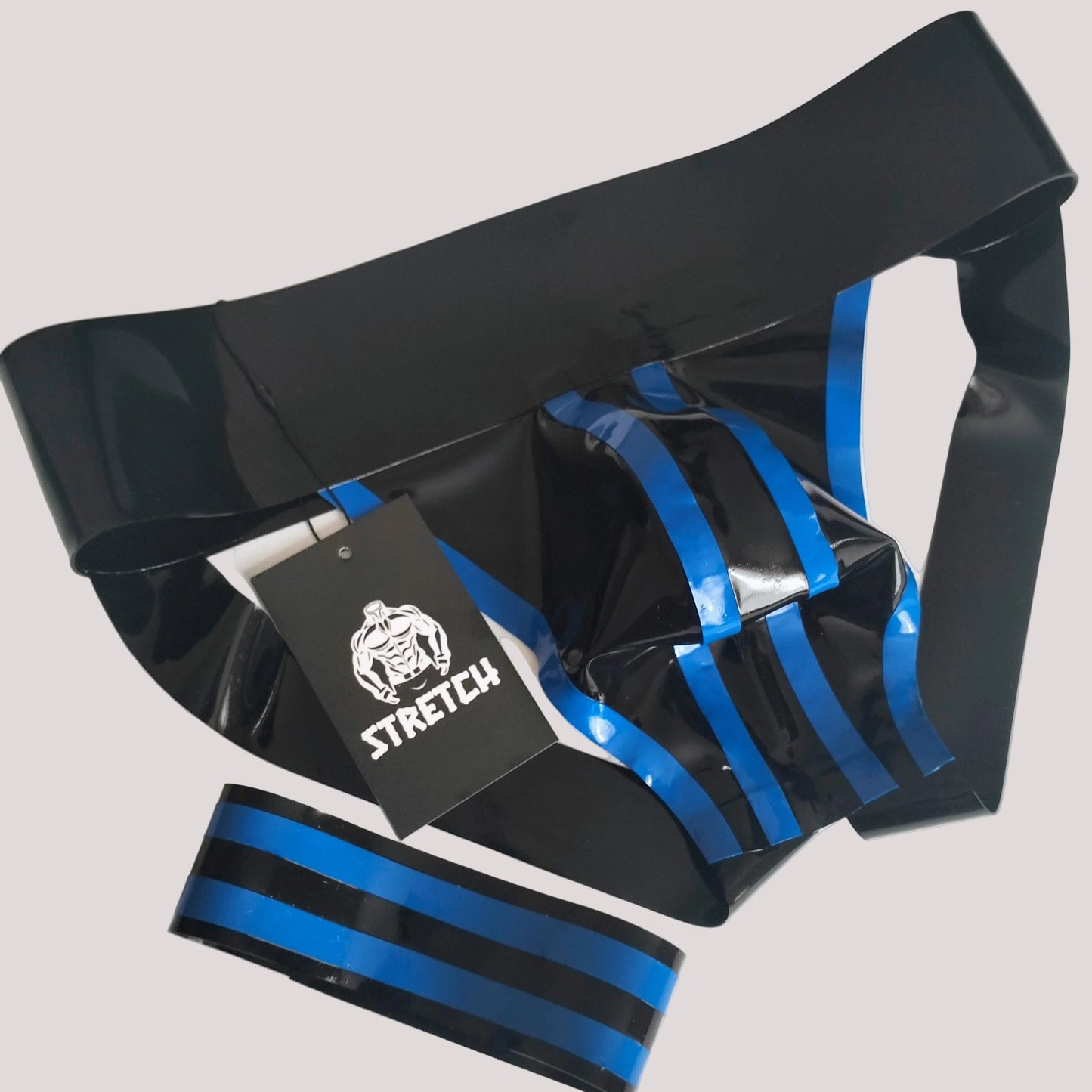 Dual Striped Bicep/Thigh Band (Two Pack) - Black/Blue