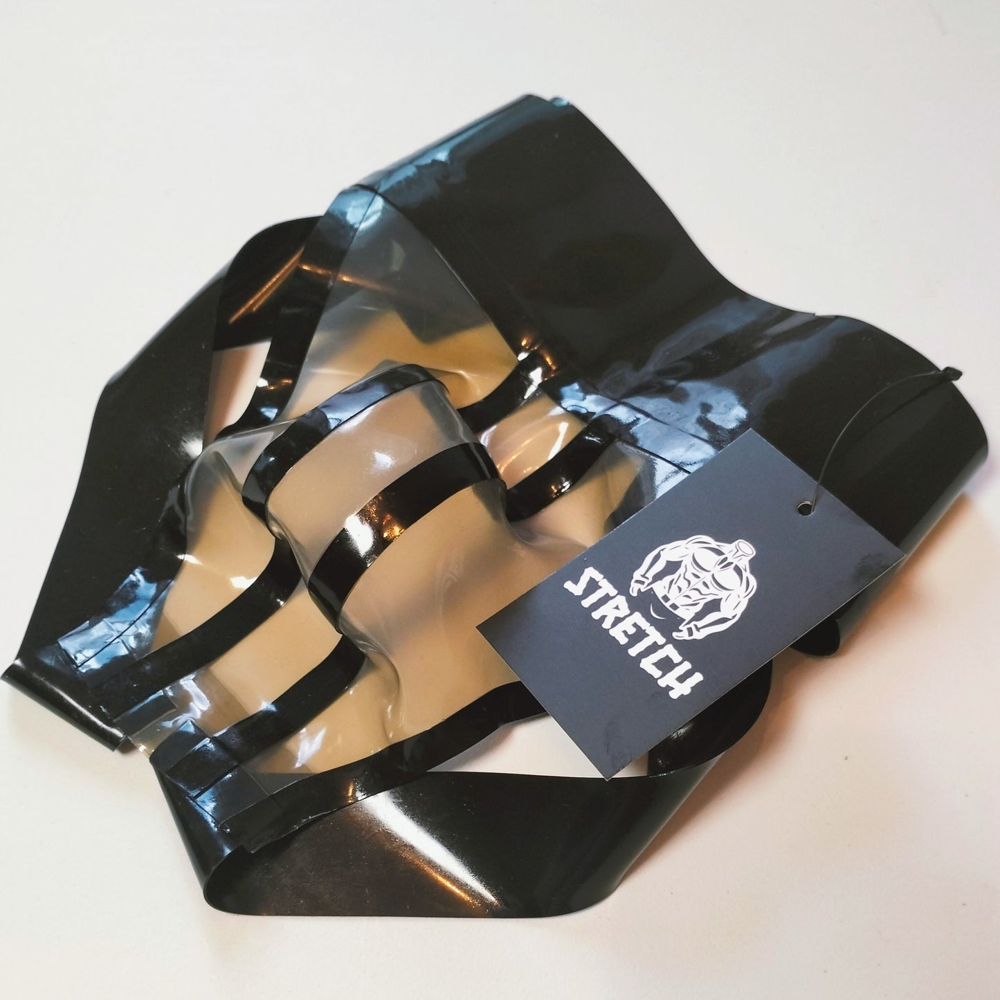 A Wide Band Latex Jock - Transparent Clear Grey