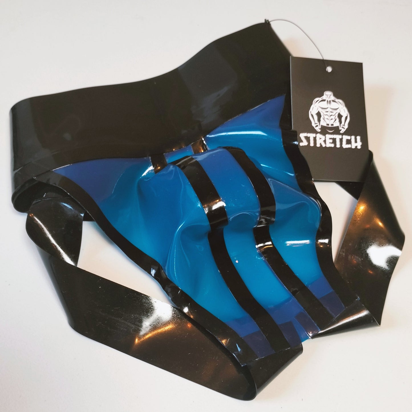 A Wide Band Latex Jock - Transparent Blue